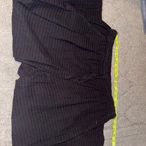 Black Textured Pants